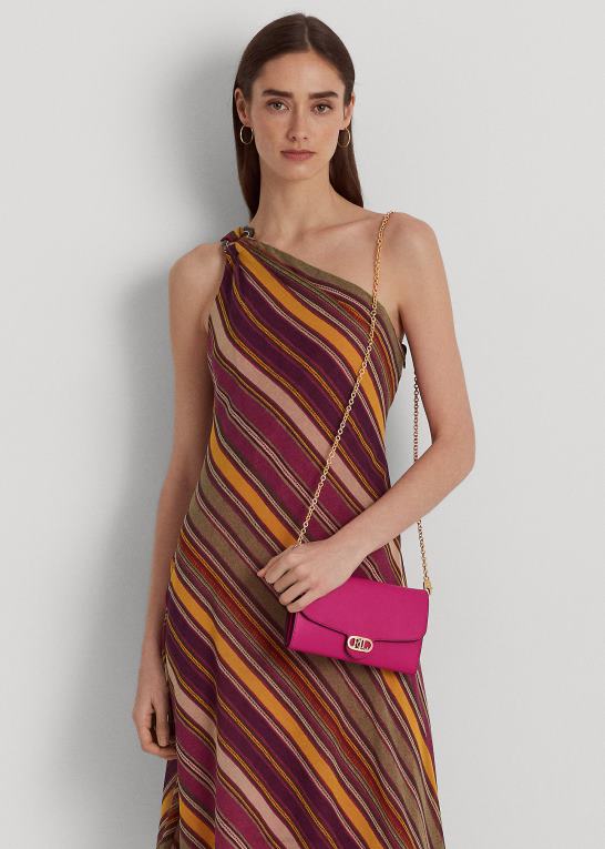 fuschia bær Kvinder Ralph Lauren læder medium adair crossbody Z426B5399