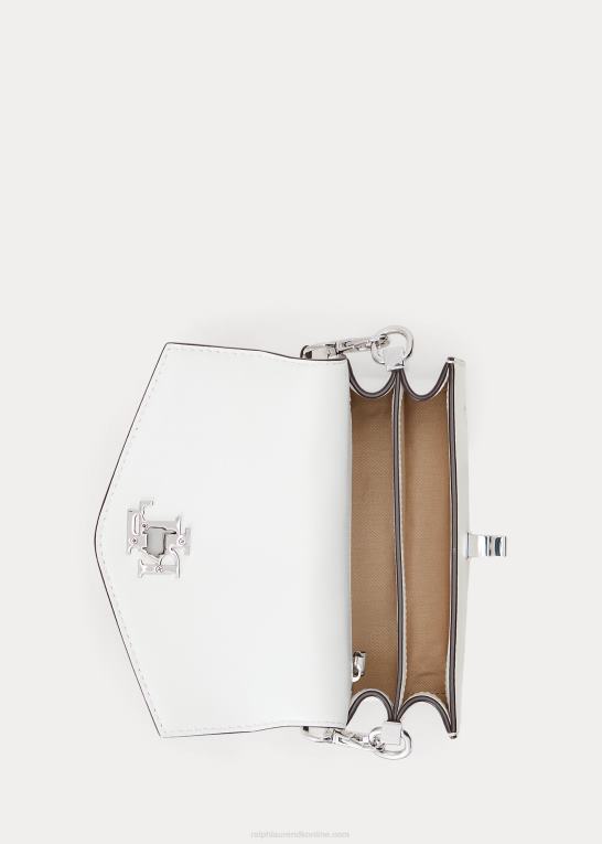 hvid Kvinder Ralph Lauren eyelet lille tayler crossbody taske Z426B5335