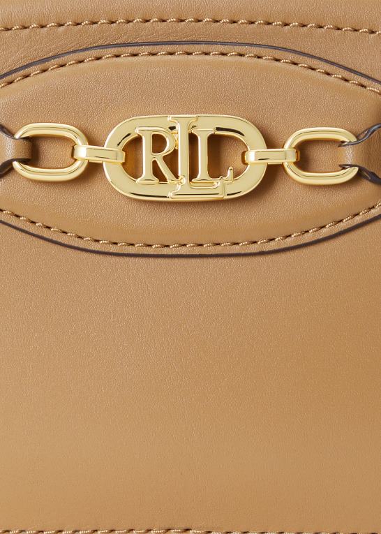 kamel Kvinder Ralph Lauren mellemlang jordynn crossbody taske i læder Z426B5385