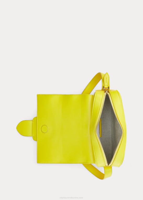 kanariegul Kvinder Ralph Lauren kalveskind welington crossbody taske Z426B5263