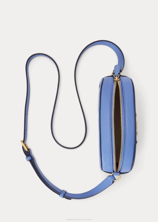 khaki/new england blå Kvinder Ralph Lauren monogram medium jordynn crossbody taske Z426B5440