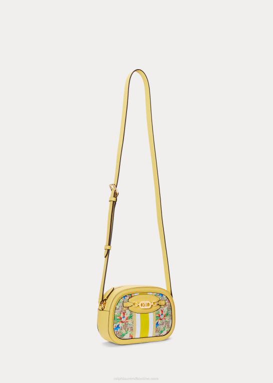 khaki/solfisk gul Kvinder Ralph Lauren monogram medium jordynn crossbody taske Z426B5441