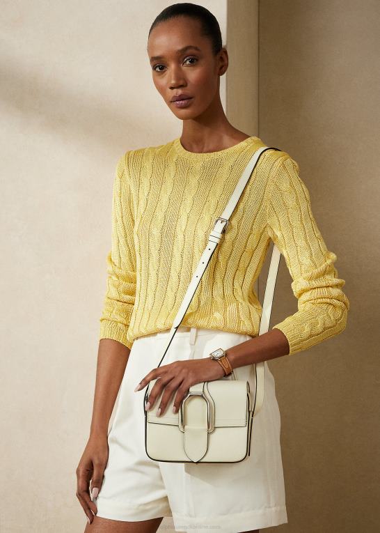 lux creme Kvinder Ralph Lauren kalveskind welington crossbody taske Z426B5143
