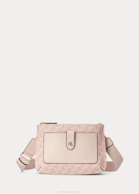 lyserød Kvinder Ralph Lauren belagt canvas medium jamey crossbody taske Z426B5391