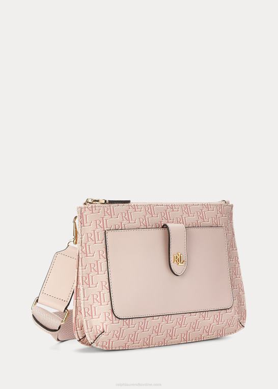 lyserød Kvinder Ralph Lauren belagt canvas medium jamey crossbody taske Z426B5391