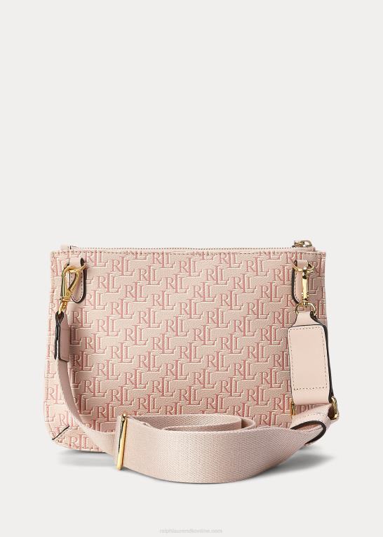 lyserød Kvinder Ralph Lauren belagt canvas medium jamey crossbody taske Z426B5391