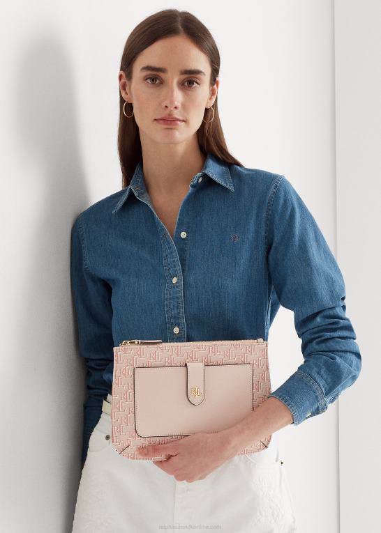 lyserød Kvinder Ralph Lauren belagt canvas medium jamey crossbody taske Z426B5391