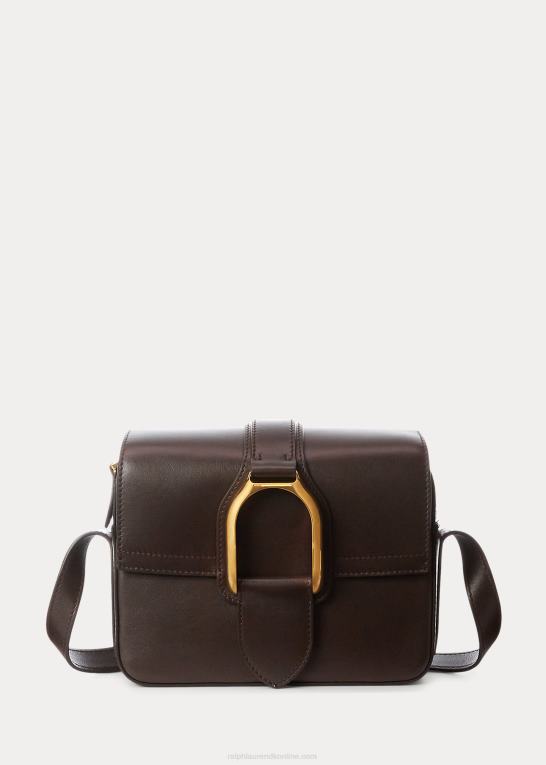 mørkebrun Kvinder Ralph Lauren kalveskind welington crossbody taske Z426B5270