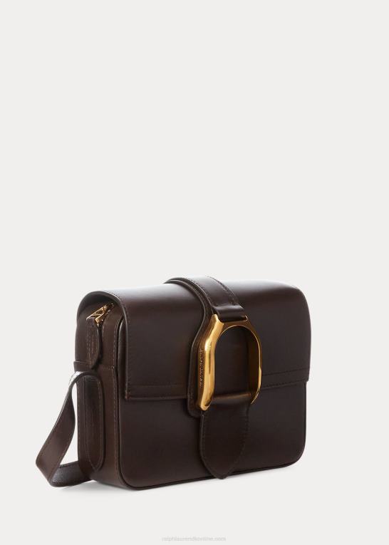 mørkebrun Kvinder Ralph Lauren kalveskind welington crossbody taske Z426B5270