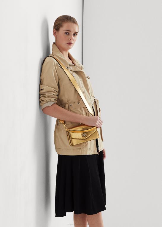 moderne guld Kvinder Ralph Lauren lille tayler crossbody taske i læder Z426B5447