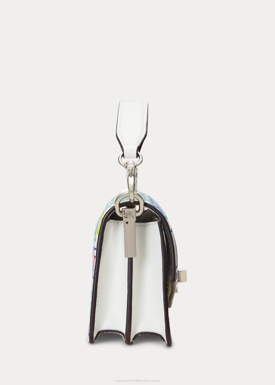 mutli logo/hvid Kvinder Ralph Lauren logo læder lille tayler crossbody taske Z426B5337