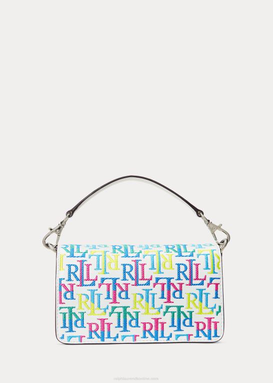 mutli logo/hvid Kvinder Ralph Lauren logo læder lille tayler crossbody taske Z426B5337