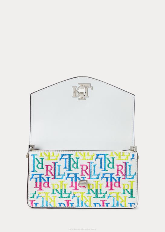 mutli logo/hvid Kvinder Ralph Lauren logo læder lille tayler crossbody taske Z426B5337
