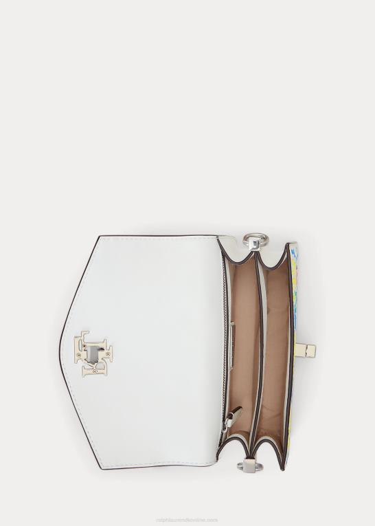 mutli logo/hvid Kvinder Ralph Lauren logo læder lille tayler crossbody taske Z426B5337