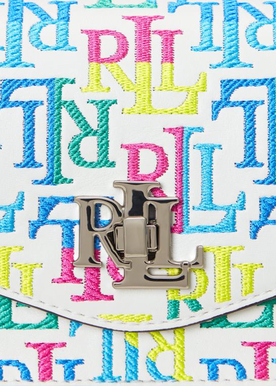 mutli logo/hvid Kvinder Ralph Lauren logo læder lille tayler crossbody taske Z426B5337