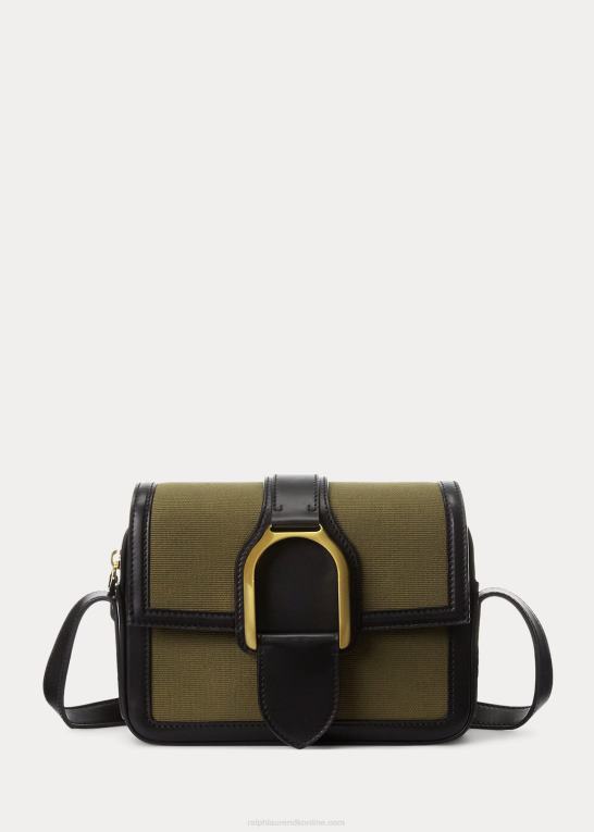 oliven Kvinder Ralph Lauren canvas welington crossbody taske Z426B5256