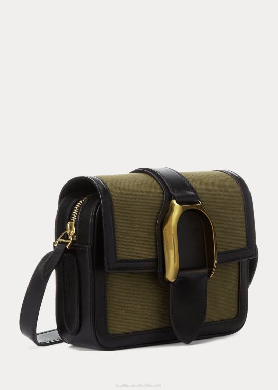 oliven Kvinder Ralph Lauren canvas welington crossbody taske Z426B5256
