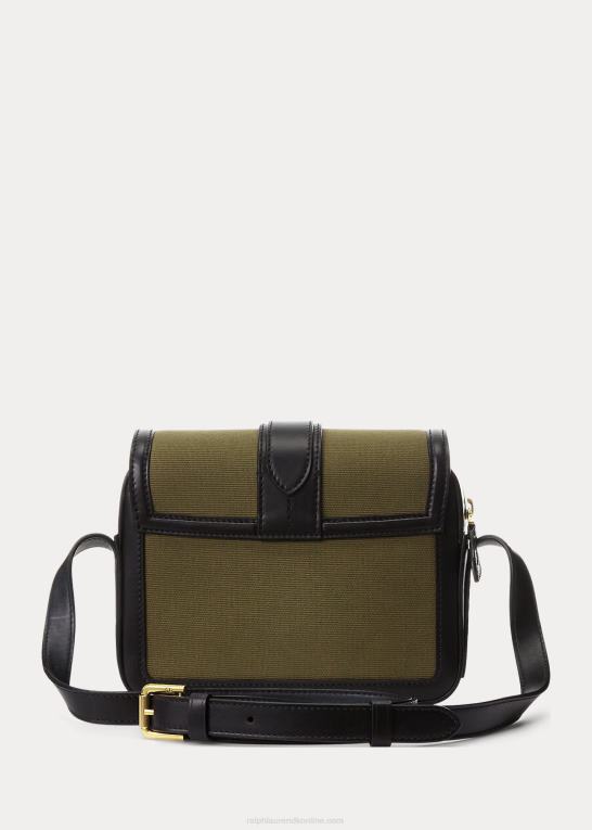 oliven Kvinder Ralph Lauren canvas welington crossbody taske Z426B5256