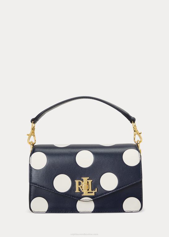 raffineret navy/vanilje Kvinder Ralph Lauren lille prikket tayler crossbody taske Z426B5334