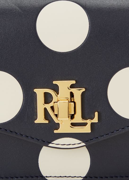 raffineret navy/vanilje Kvinder Ralph Lauren lille prikket tayler crossbody taske Z426B5334