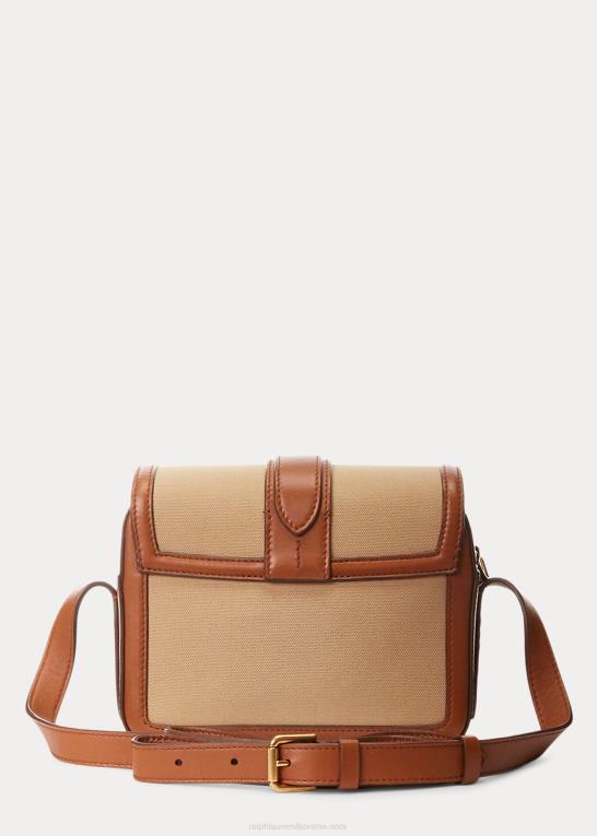 rl guld Kvinder Ralph Lauren canvas welington crossbody taske Z426B5257