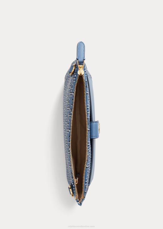 skifer blå Kvinder Ralph Lauren belagt canvas medium jamey crossbody taske Z426B5392