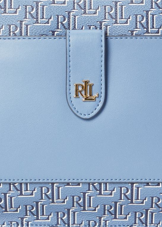 skifer blå Kvinder Ralph Lauren belagt canvas medium jamey crossbody taske Z426B5392