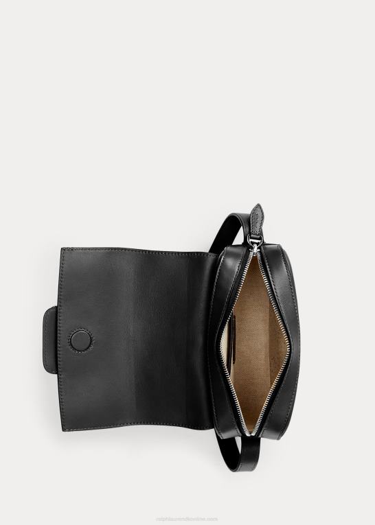 sort Kvinder Ralph Lauren kalveskind welington crossbody taske Z426B5268