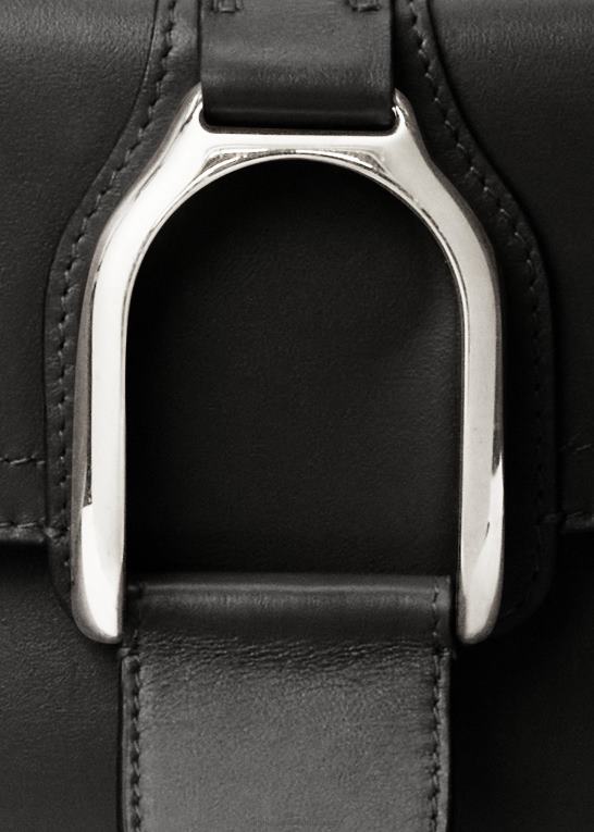sort Kvinder Ralph Lauren kalveskind welington crossbody taske Z426B5268