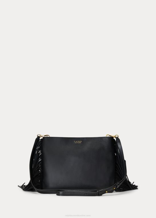 sort Kvinder Ralph Lauren læder medium elaina crossbody Z426B5439