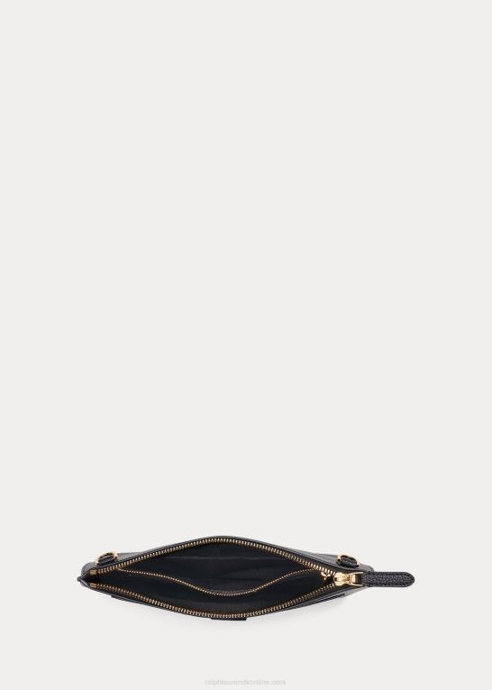 sort Kvinder Ralph Lauren medium jamey crossbody i småstenslæder Z426B5401