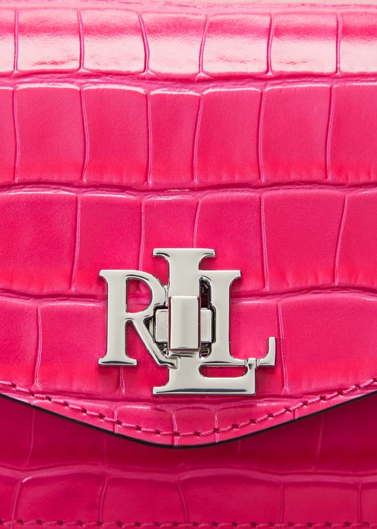 sport pink Kvinder Ralph Lauren lille tayler crossbody taske i læder Z426B5336