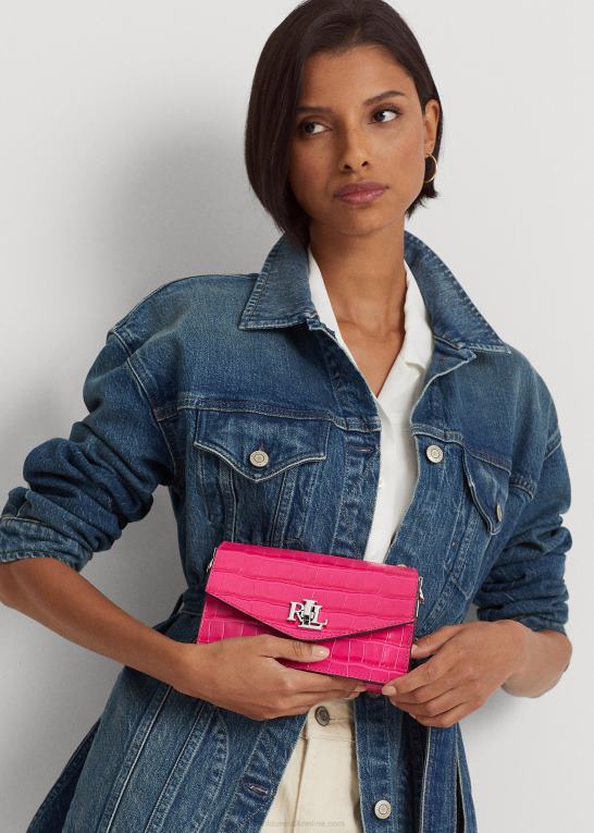 sport pink Kvinder Ralph Lauren lille tayler crossbody taske i læder Z426B5336