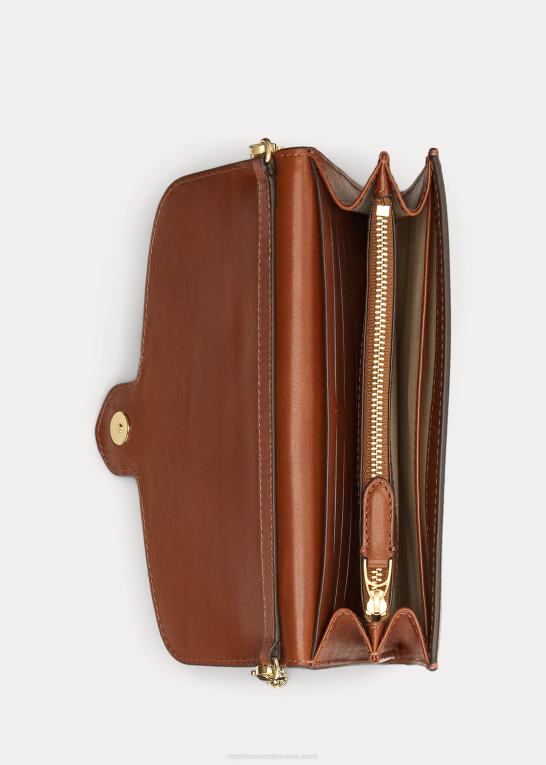 tan Kvinder Ralph Lauren læder medium adair crossbody Z426B5397