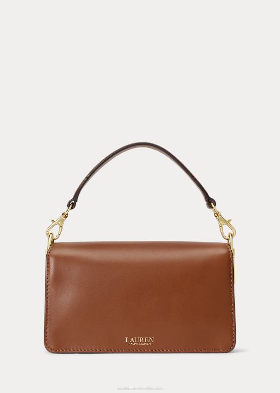 tan Kvinder Ralph Lauren lille tayler crossbody taske i læder Z426B5160