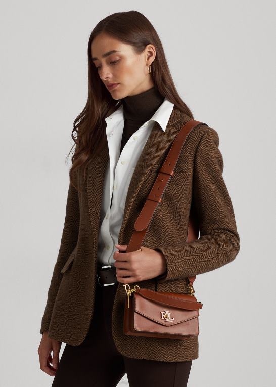 tan Kvinder Ralph Lauren lille tayler crossbody taske i læder Z426B5160