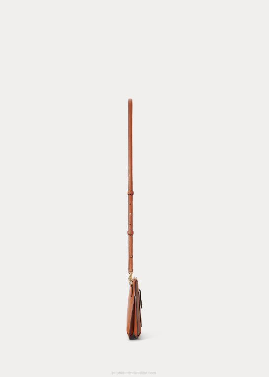 tan Kvinder Ralph Lauren medium jamey crossbody i småstenslæder Z426B5400