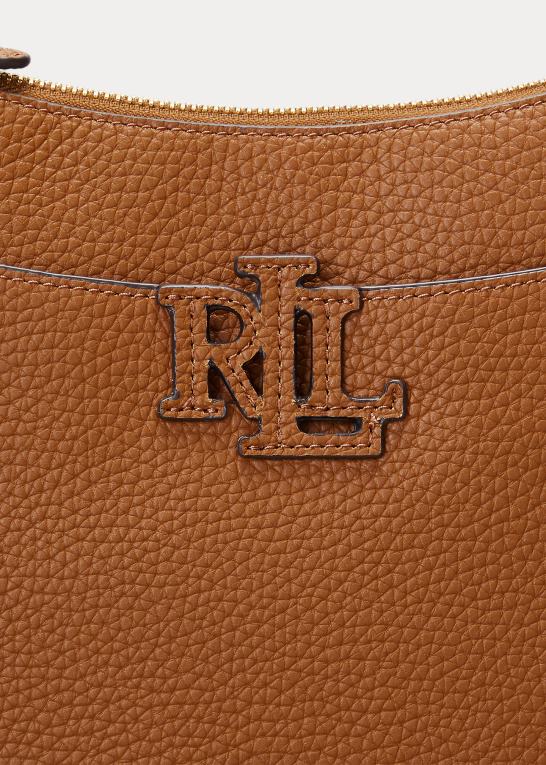 tan Kvinder Ralph Lauren småstenslæder stor cameryn crossbody Z426B5403