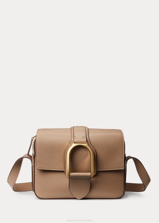 taupe Kvinder Ralph Lauren kalveskind welington crossbody taske Z426B5258