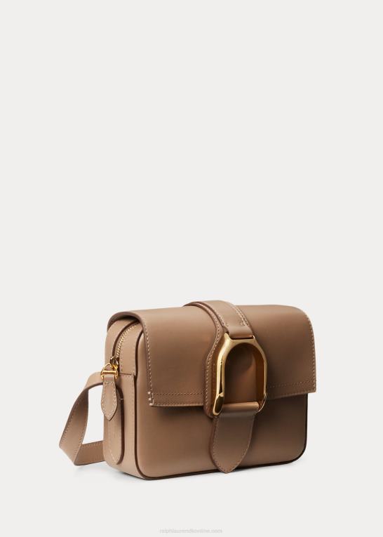 taupe Kvinder Ralph Lauren kalveskind welington crossbody taske Z426B5258