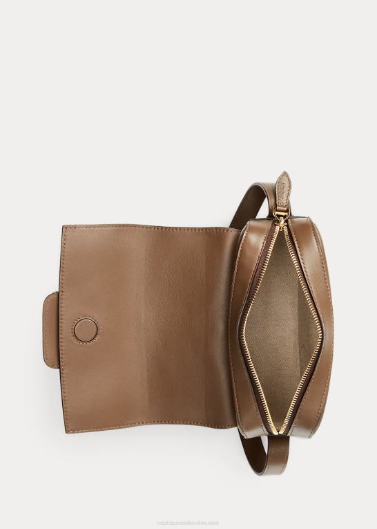 trøffel Kvinder Ralph Lauren kalveskind welington crossbody taske Z426B5259