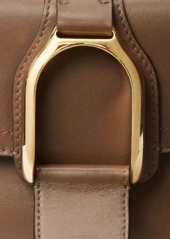 trøffel Kvinder Ralph Lauren kalveskind welington crossbody taske Z426B5259