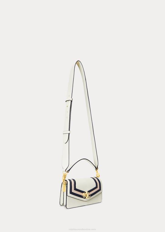 vanilje/raffineret navy Kvinder Ralph Lauren nappa læder lille tayler crossbody taske Z426B5163
