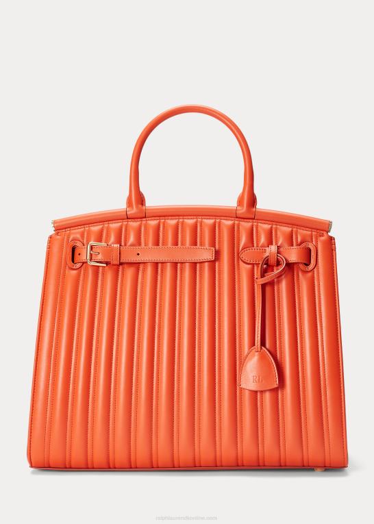 clementin Kvinder Ralph Lauren quiltet kalveskind stor rl50 håndtaske Z426B5299