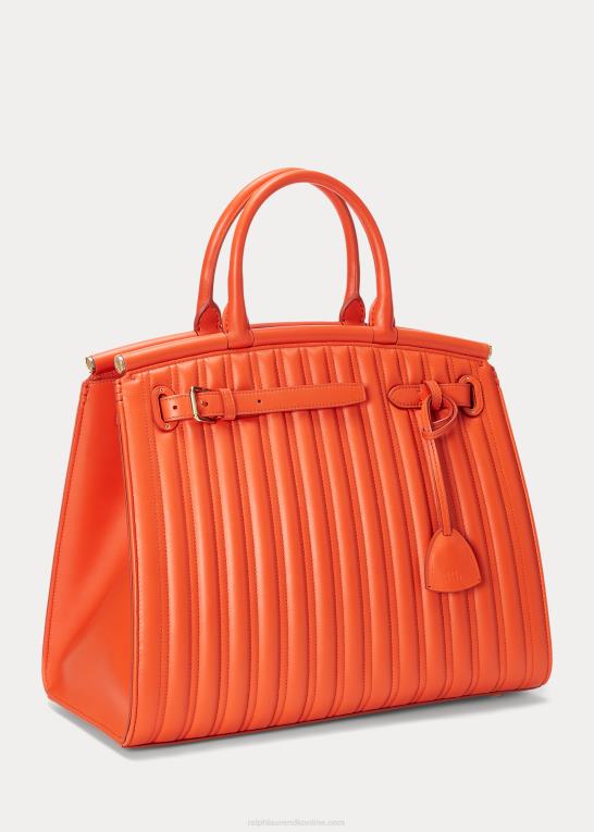 clementin Kvinder Ralph Lauren quiltet kalveskind stor rl50 håndtaske Z426B5299