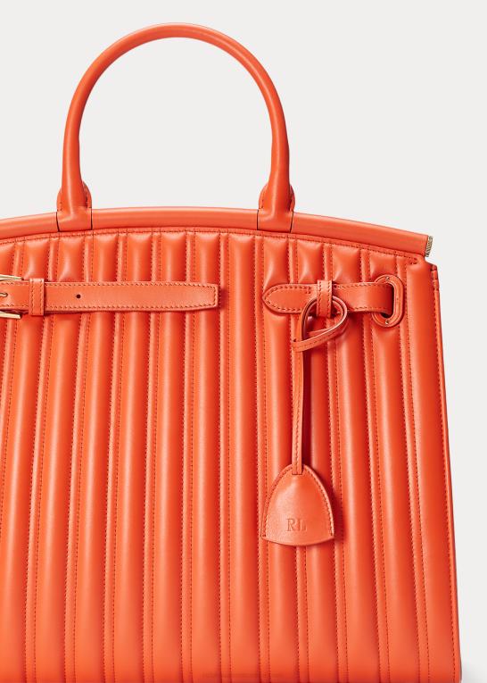 clementin Kvinder Ralph Lauren quiltet kalveskind stor rl50 håndtaske Z426B5299