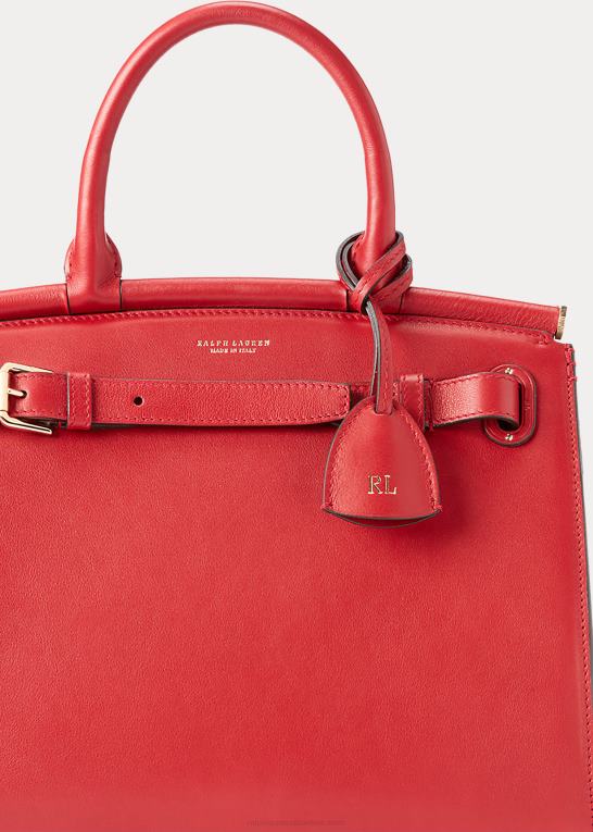 dyb rød Kvinder Ralph Lauren kalveskind mellem rl50 håndtaske Z426B5294