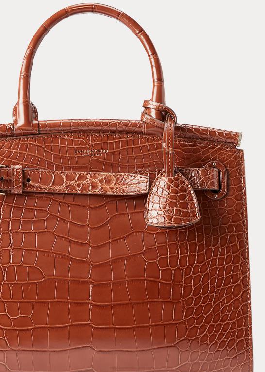 honning Kvinder Ralph Lauren alligator medium rl50 håndtaske Z426B5291