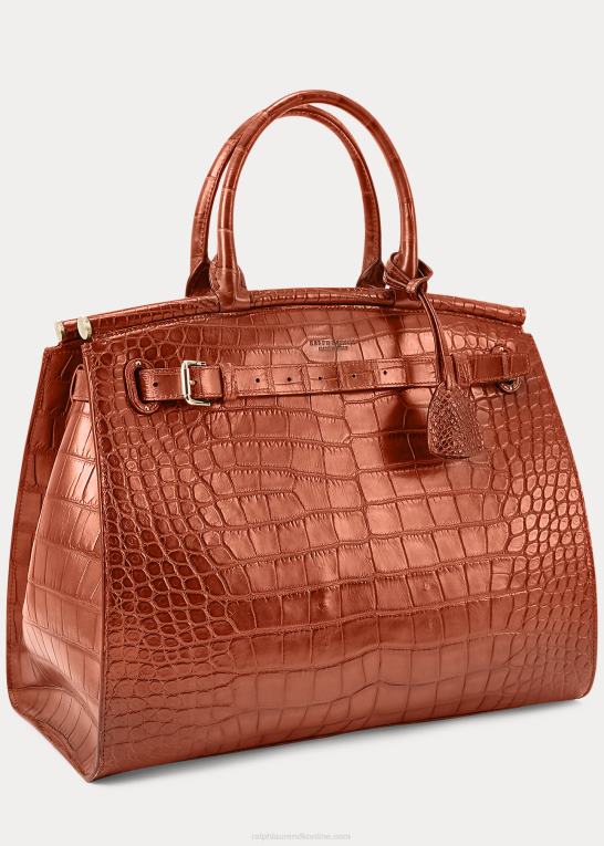 honning Kvinder Ralph Lauren alligator stor rl50 håndtaske Z426B5306