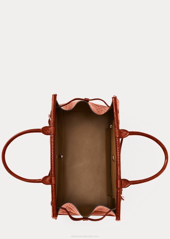 honning Kvinder Ralph Lauren alligator stor rl50 håndtaske Z426B5306